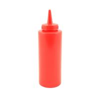 Genware squeeze bottle red 12oz 35cl