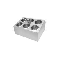 Genware stainless steel holder complete with 6 cutlery cylinder