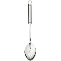 Kitchen craft professional stainless steel long oval handled slotted spoon