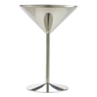 Stainless steel martini glass 24cl 8 5oz