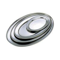 Stainless steel oval meat flat 26