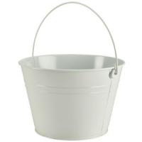 Stainless steel serving bucket white 6l 211oz