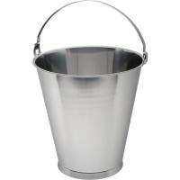 Swedish stainless steel skirted bucket 12l graduated