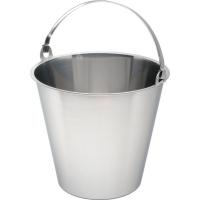 Swedish stainless steel bucket 12 litre graduated