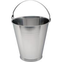 Swedish stainless steel skirted bucket 15l graduate