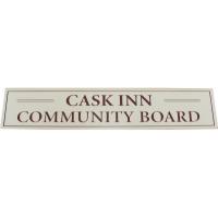 Cask inn community board sign