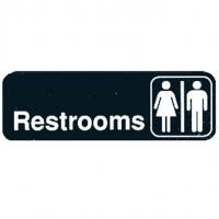 Restrooms sign self adhesive