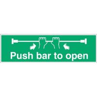 Push bar to open sticker 18x6