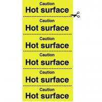 Caution hot surface sticker 4x8