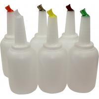 Pourmaster polyethylene mix store and serve bottle with assorted colour caps 4 5l 9 9 pints