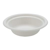 Bagasse natural fibre compostable round bowl white 45 8cl 16oz