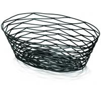 Artisan black oval basket 25 5x18x8cm