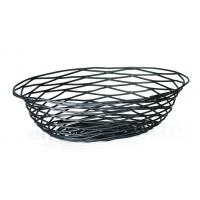 Artisan black oval basket 30x23x7 5cm