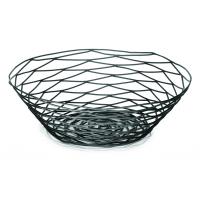 Artisan black round basket 25 5x7 5cm