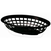 Plastic oval side order basket 19 5x14x4 5cm black