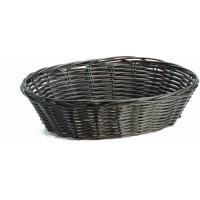 Handwoven oval basket brown 23x15x5 5cm