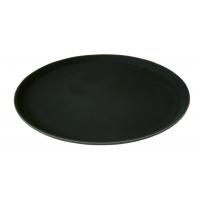 Non slip tray round black 35 5cm 14
