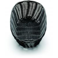 Handwoven oval basket black 25x16 5x7 5cm