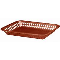 Mas grande rectangular plastic basket 30x21 5x4cm brown