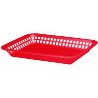 Mas grande rectangular plastic basket 30x21 5x4cm red