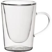Double walled handled latte glass 29cl 10oz