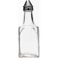 Square vinegar bottle with stainless steel top 150mm 5 9