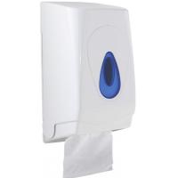 Folded bulk pack toilet paper dispenser white plastic
