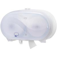Tork coreless mid size twin toilet roll dispenser white