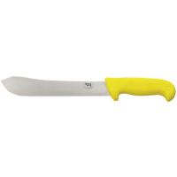 Scimitar butchers knife 10 yellow handle