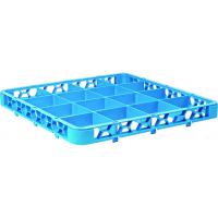 16 compartment polypropylene glass rack extender blue 50x50x4 5cm