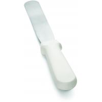 Stainless steel icing spatula with white abs handle 15cm