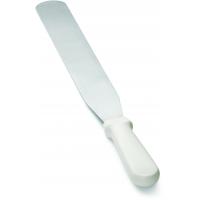 Stainless steel icing spatula with white abs handle 30cm
