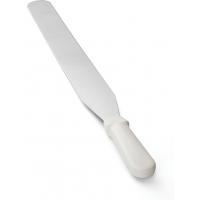 Stainless steel icing spatula with white abs handle 35 5cm