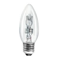 Clear eco halogen energy saver candle lamp 18w es
