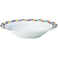Kingline melamine spanish tile pasta bowl 19 5cm 7 75 28cl 9 75oz