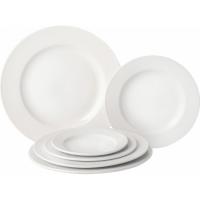 Pure white economy wide rimmed plate 27cm 10 5