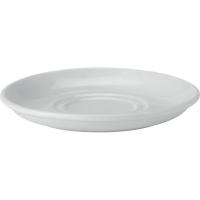 Pure white economy double well saucer 15cm 6