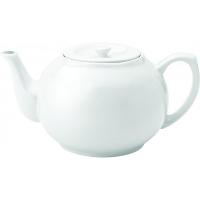 Pure white economy teapot 120cl 42oz