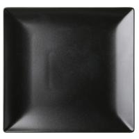 Noir matt black plate square 25cm 10