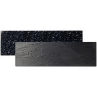 Melamine slate granite platter rectangular grey 52x16cm 20 5x6 25