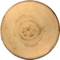 Elm wood effect footed round melamine platter 13 5 35cm