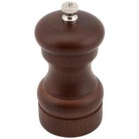 Genware dark wood salt or pepper grinder 10cm