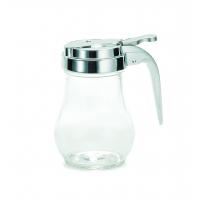 Teardrop dispenser with chrome plated metal top