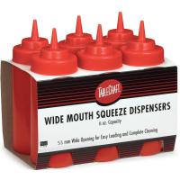 Wholesale pack widemouth squeeze dispenser red 236ml 8oz