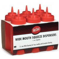 Wholesale pack widemouth squeeze dispenser red 355ml 12oz