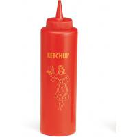 Nostalgia squeeze bottle with cone tip ketchup