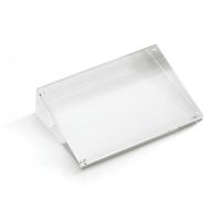 Acrylic slanted rectangular card holder 12 5x12 5x17 5cm