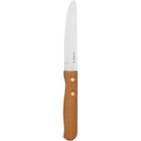 Large wooden handle steak knife