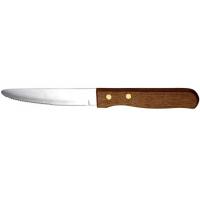 Genware steak large knife with dark wood handle