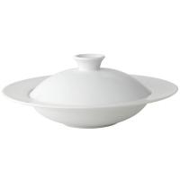 Titan porcelain pasta mussels bowl with lid 66cl 23oz 27cm 10 5